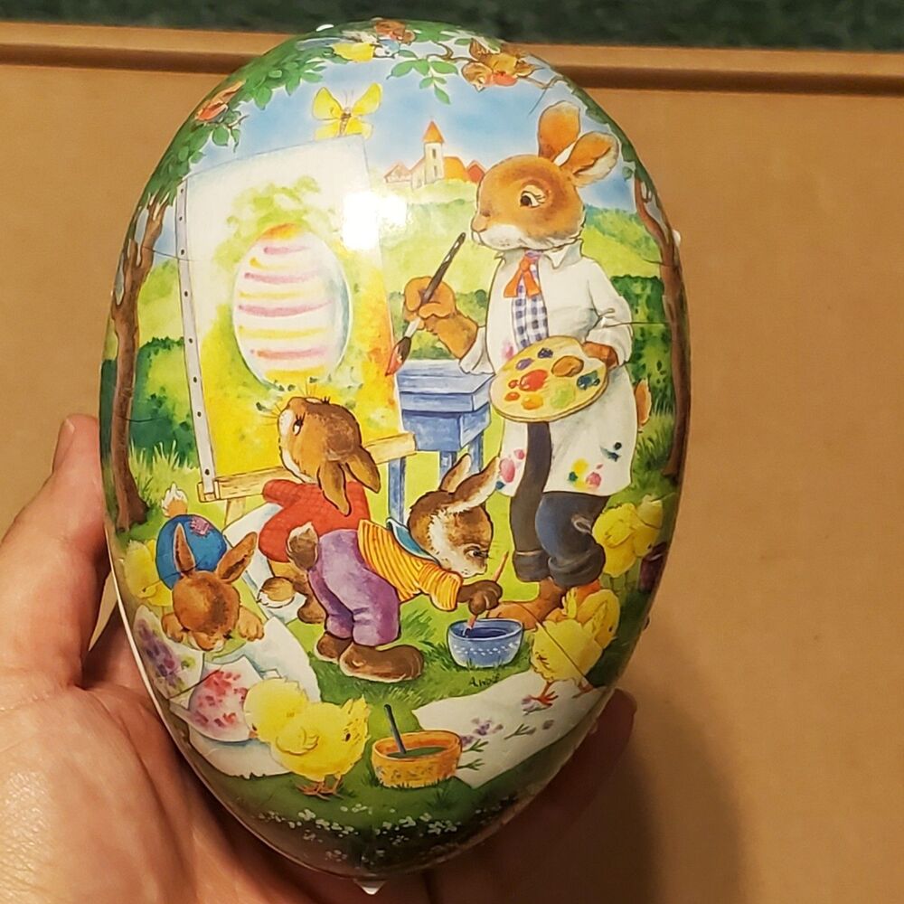 Nestler Paper Mache Easter Egg Made in Germany 6.5 Inches